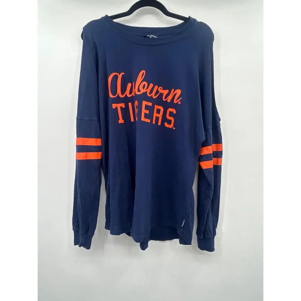 Spirit Jersey Women’s Cold Shoulder Auburn Tigers College Top Size M War Eagle